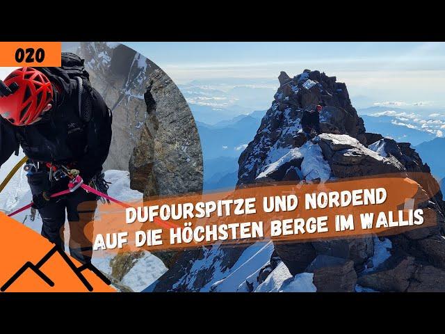 Dufourspitze (4634m) und Nordend (4609m) - die höchsten Berge der Schweiz