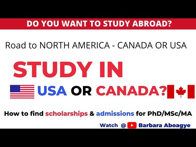 How to find admission & #scholarship in USA and Canada