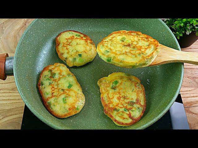 Potato pancakes with herbs. Simple, satisfying and delicious.