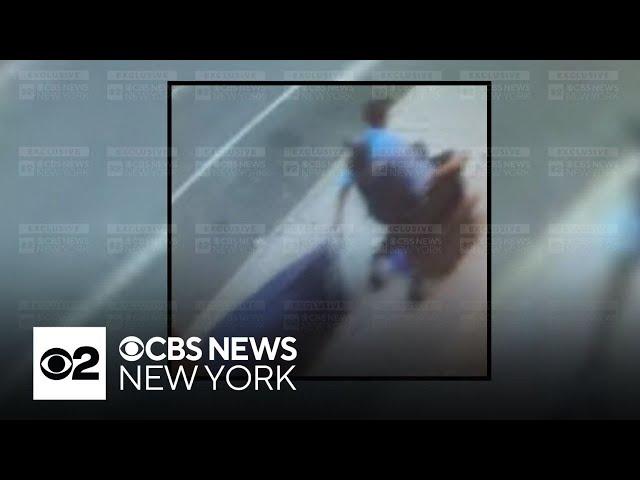 Exclusive video allegedly shows man dragging woman's body in bag down NYC street