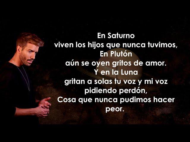 Pablo Alborán - Saturno (Letra/Lyrics)