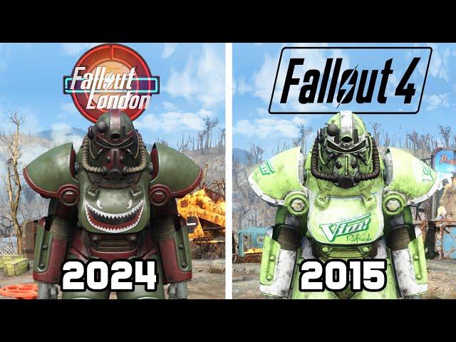 Fallout London 2024 vs Fallout 4 2015 | Physics and Details Comparison