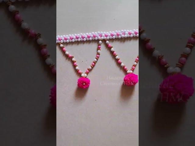 DIY Beads Toran / How to make Easy Beaded Toran at home / Bead Door Hangings #shorts #youtubeshorts