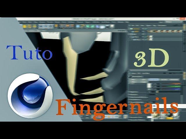 How To Make a Cool Looking Claws (Fingernails) in Cinema4D (Timelapse) || Med Khaled Boussetta