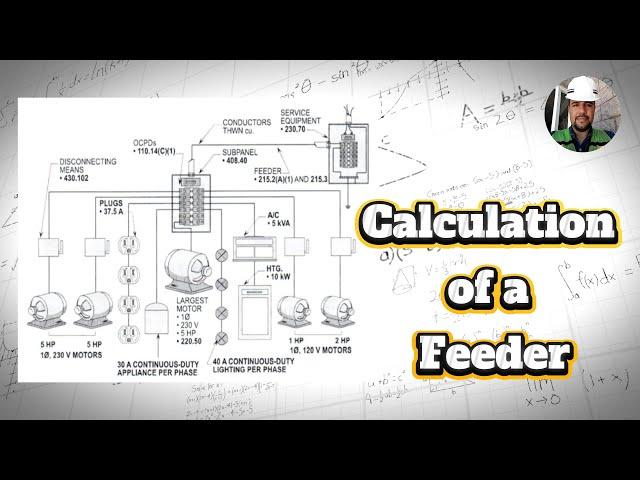 ️ Sizing the feeder of a group of motors and other loads  ( CALCULATION OF A FEEDER )️