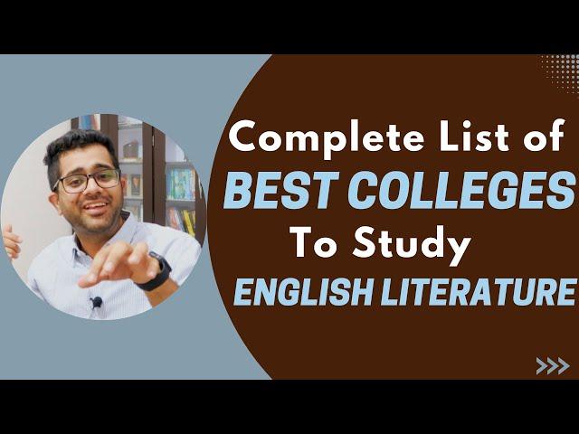 Complete List of Best Colleges To Study English Literature In India | English Honours | MA English