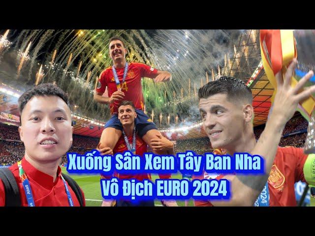 Đỗ Kim Phúc xuống sân xem đội tuyển Tây Ban Nha vs Anh và dành chức vô địch Euro 2024