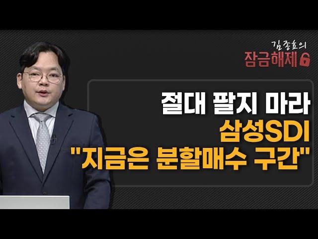 [김종효의 잠금해제] 절대 팔지 마라 삼성SDI "지금은 분할매수 구간" / 머니투데이방송 (증시, 증권)