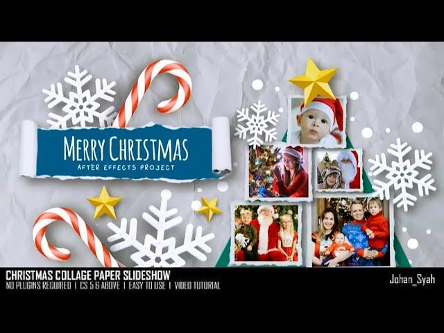 ️ Christmas Collage Paper Slideshow (After Effects Template)