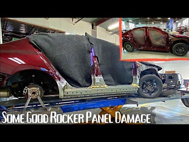 This Honda had some nasty #RockerPanel damage and it needed a new piece! #autobody #collision