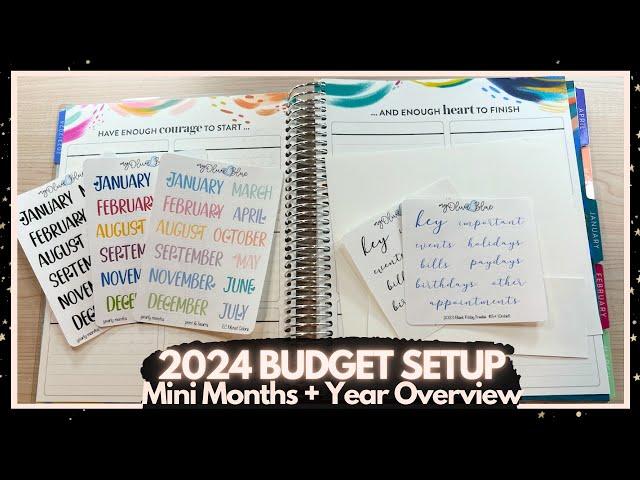  2024 BUDGET PLANNER SETUP |  Mini Months + Overview | Budget Planner Setup Series | Erin Condren