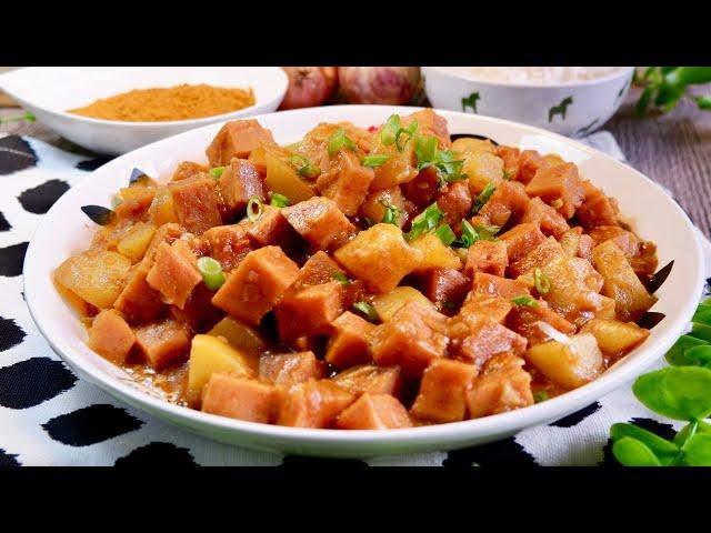 Tim Ho Wan Inspired Curry Luncheon Meat & Potatoes 添好运咖喱土豆午餐肉 Chinese Stir Fry Spam Recipe