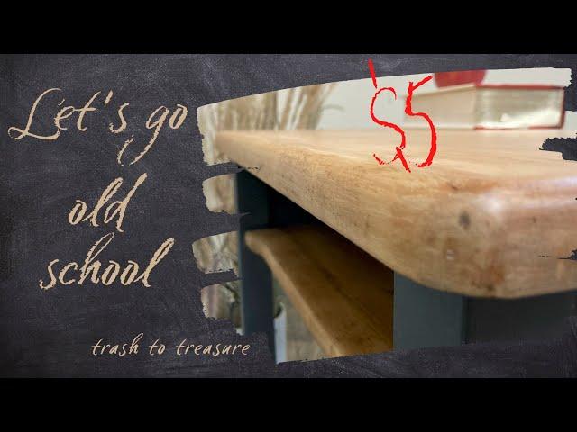 Furniture Makeover | 1940s Old School Desk Furniture Flip | Trash to Treasure | DIY Paint Old School