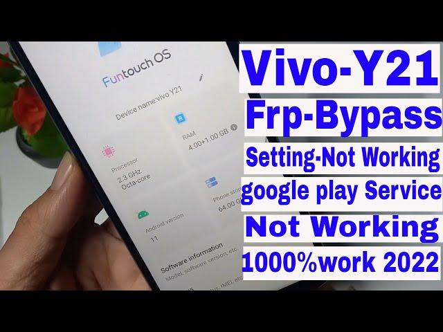 Vivo Y21 Frp Bypass Setting Not Working|Vivo Y21 Google account remove  google play service not Work