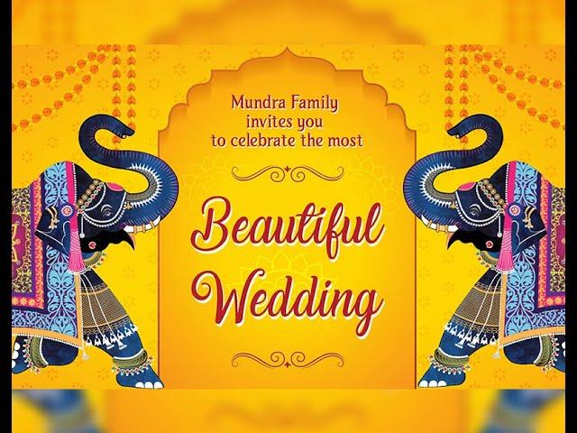 animation indian wedding invite Video