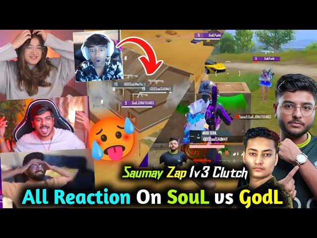 SouL Saumay Crazy 1v3 GodL l SouL Vs GodL Epic Fight l All Steamer Reaction