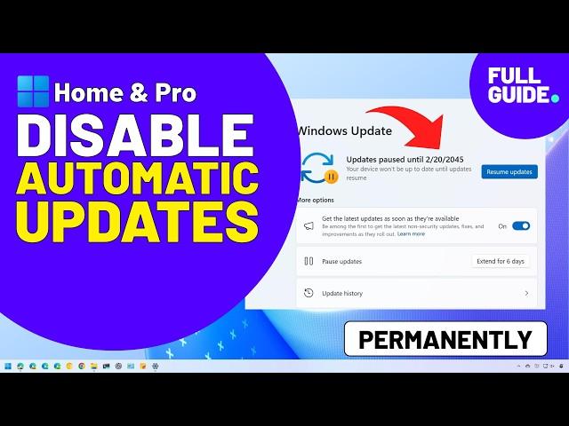 Windows 11 (Home & Pro): Disable automatic updates permanently – or pause it for 20 years