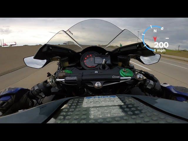 Kawasaki Ninja H2 200 MPH / 322 KMH Top Speed (GPS Verified)