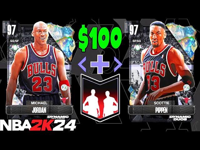 I SPENT $100 FOR THE GALAXY OPAL MICHAEL JORDAN & SCOTTIE PIPPEN DYNAMIC DUO IN NBA 2K24 MyTEAM...