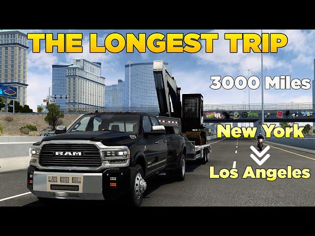 ATS Longest Hotshot Trucking Trip - New York to Los Angeles | American Truck Simulator