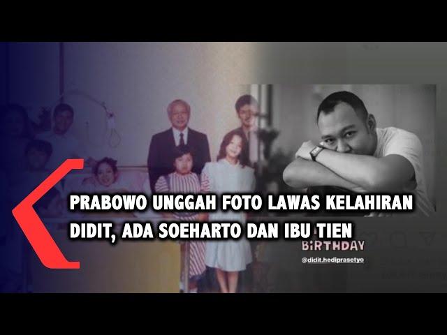 Prabowo Unggah Foto Lawas Kelahiran Didit, Sosok Soeharto Jadi Sorotan Netizen