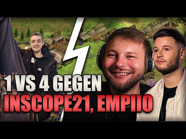 AoE2 PRO im 1vs4 gegen Inscope21, Empiio, MiZenT und Maxi!