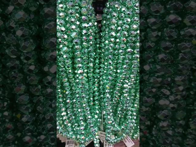 #8mm green metallic crystal #crystalbeads #siopao shape#diybeads #viralshort