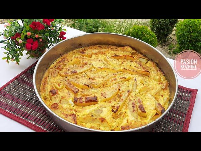 Tavë me patate , qumësht dhe vezë/Potato dish !