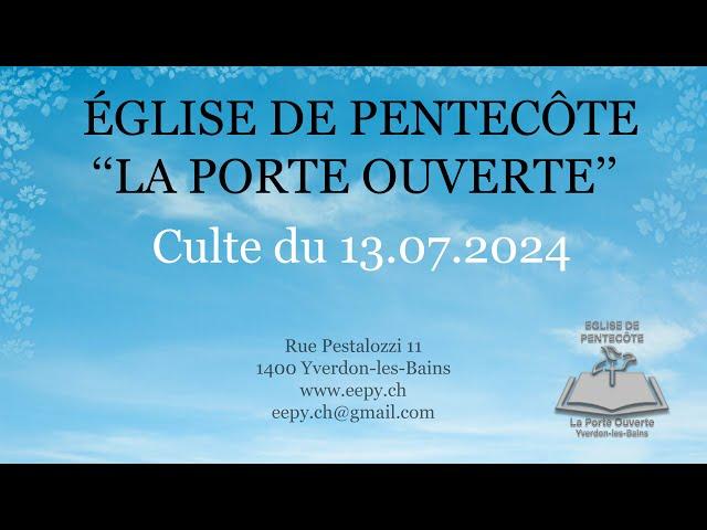 Culte du 13.07.2024