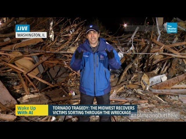 Dave Malkoff Reports On The Tornado Damage in Washington,Illinois