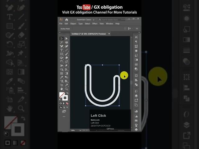 UN Logo Design in illustrator | #illustrator #shorts #ai #logodesign