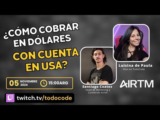  CUENTA VIRTUAL en EEUU como FREELANCER | Charla con Santiago de Airtm