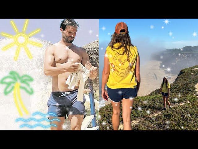  NEW! JAMIE DORNAN, AMELIA WARNER AND THEIR CHILDREN ON THE BEACH OF FONTE DA TELHA IN PORTUGAL ️