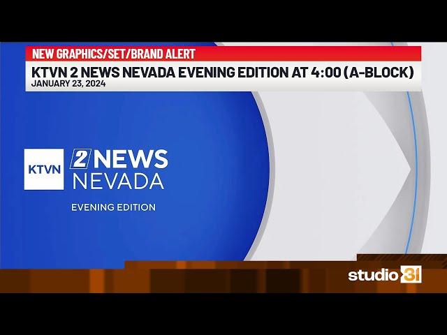 KTVN 2 News Nevada Evening Edition at 4:00 (A-Block), 1/23/2024 (New Graphics/Set/Brand)