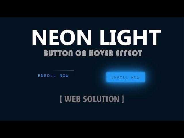 Neon Light Button Animation Effects on Hover | CSS Snake Border 2021
