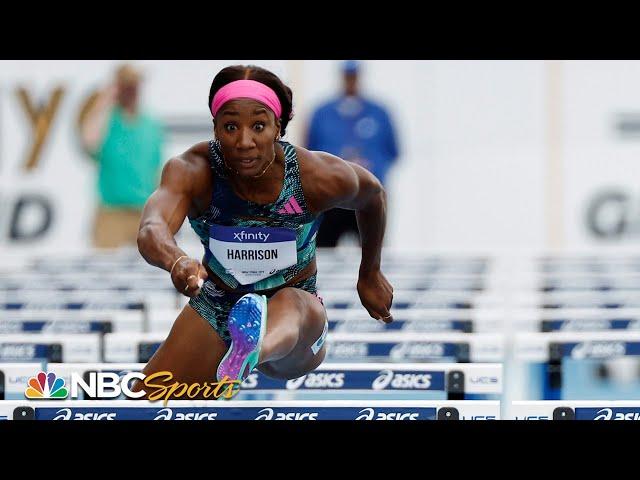 Keni Harrison hangs on for confident 100m hurdles win in NYC | NBC Sports