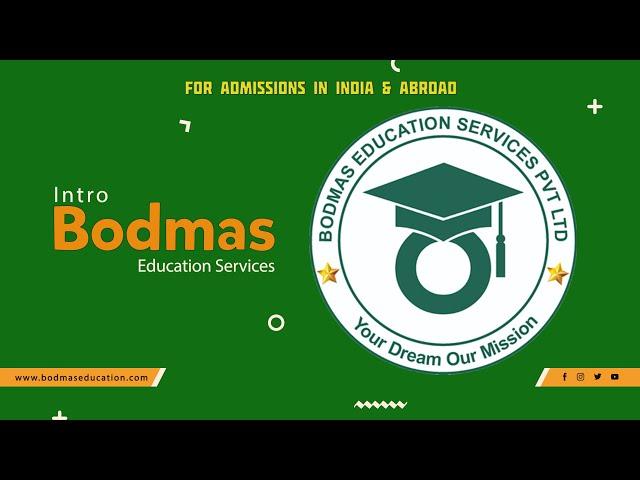 Bodmas education services intro | Typography intro