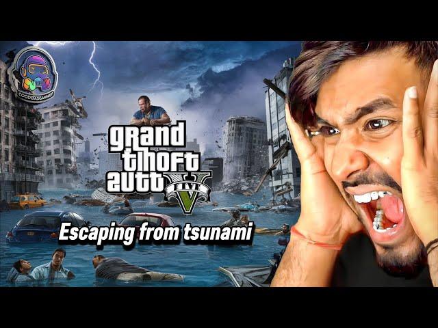 Escaping from Tsunami in World on Fastest  SUZUKI HAYABUSA |GTA 5 GAMEPLAY #2