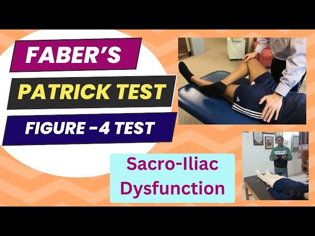 FABER Test|Patrick Test- Figure of 4 test|Test for Sacro-Iliac joint|Sacro-Ilitis  healtheducatum