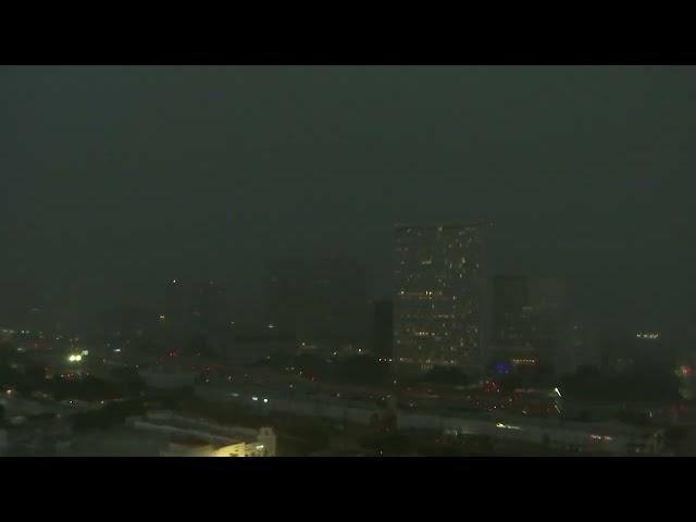 What Houston's skyline looked like as deadly storms rolled through