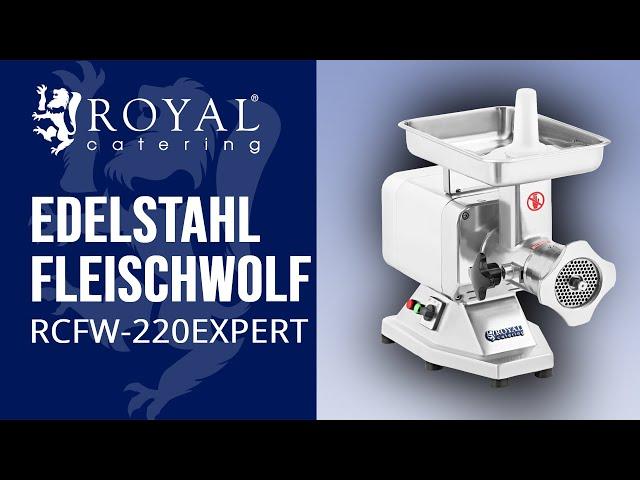 Edelstahl Fleischwolf RCFW-220EXPERT | Royal Catering | Produktvorstellung