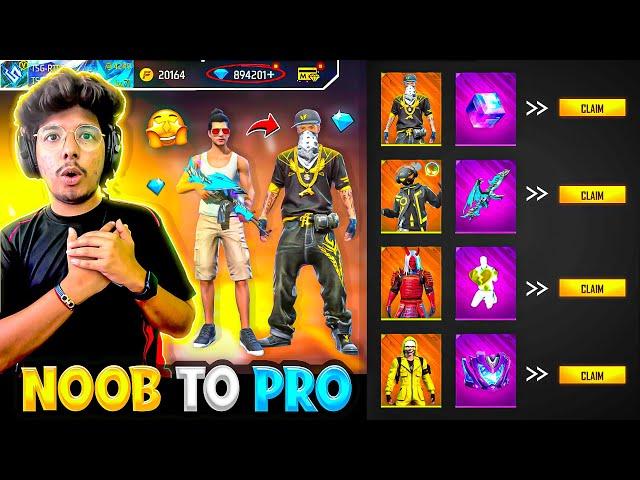 FREE FIRE NOOB TO PRO IN 999 DiamondsOld Rare Bundles-Garena Free Fire