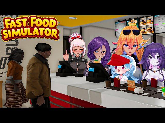 We Opened Up a Fast Food Restaurant! | Bao plays Fast Food Sim (Collab)