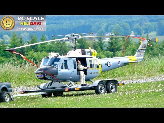 Air show of a large RC Bell UH-1D with turbine | RC Scale Helidays 2022