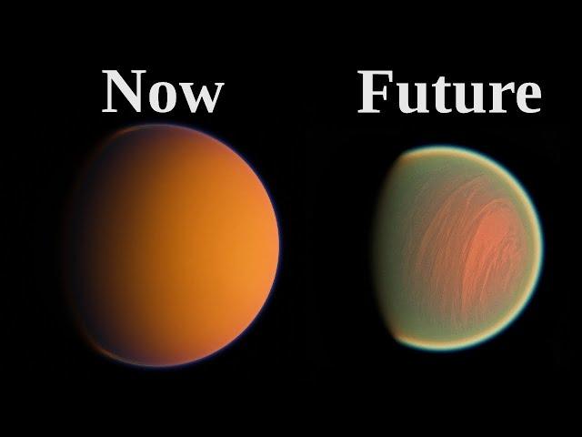 Titan's Future Water Ocean And Size Reduction - Largest Moon Of Saturn