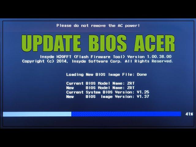 BIOS update guide for Laptop ACER