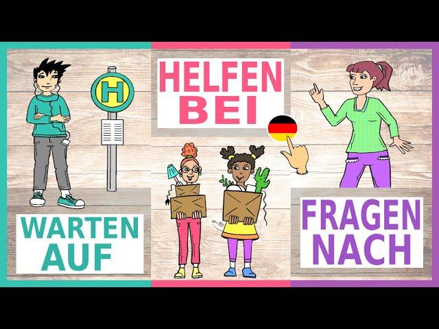 Deutsch lernen: Verben mit Präpositionen / Deutschkurs A2 / B1 / German lesson: verbs & prepositions