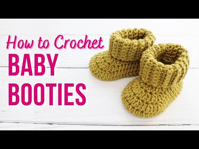 How to Crochet Baby Booties | New & Improved | Beginner Friendly