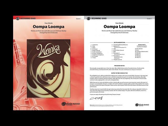 Oompa Loompa, arr. Chris M. Bernotas – Score & Sound