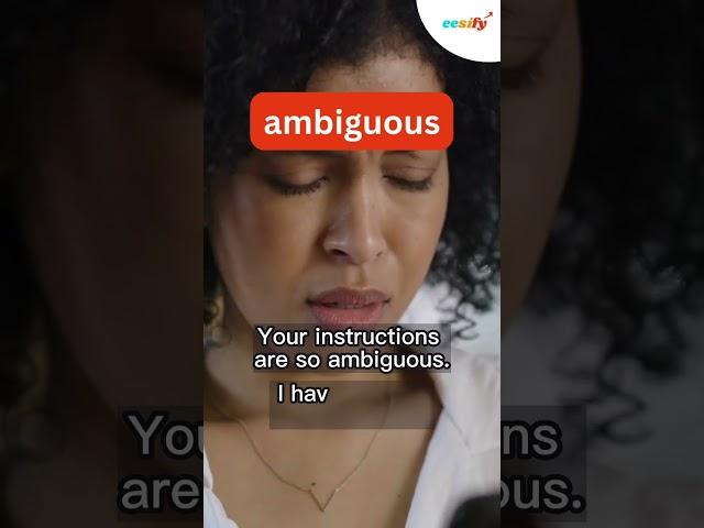 What is the meaning of Ambiguous?  #awordaday #edutok #shorts  #learnenglishonline